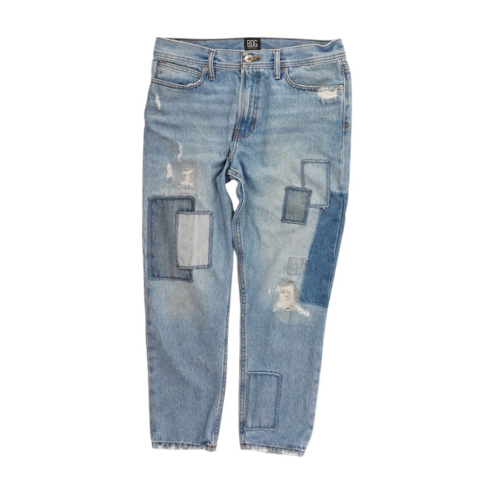 Blue Patchwork Dad Jean - image 1